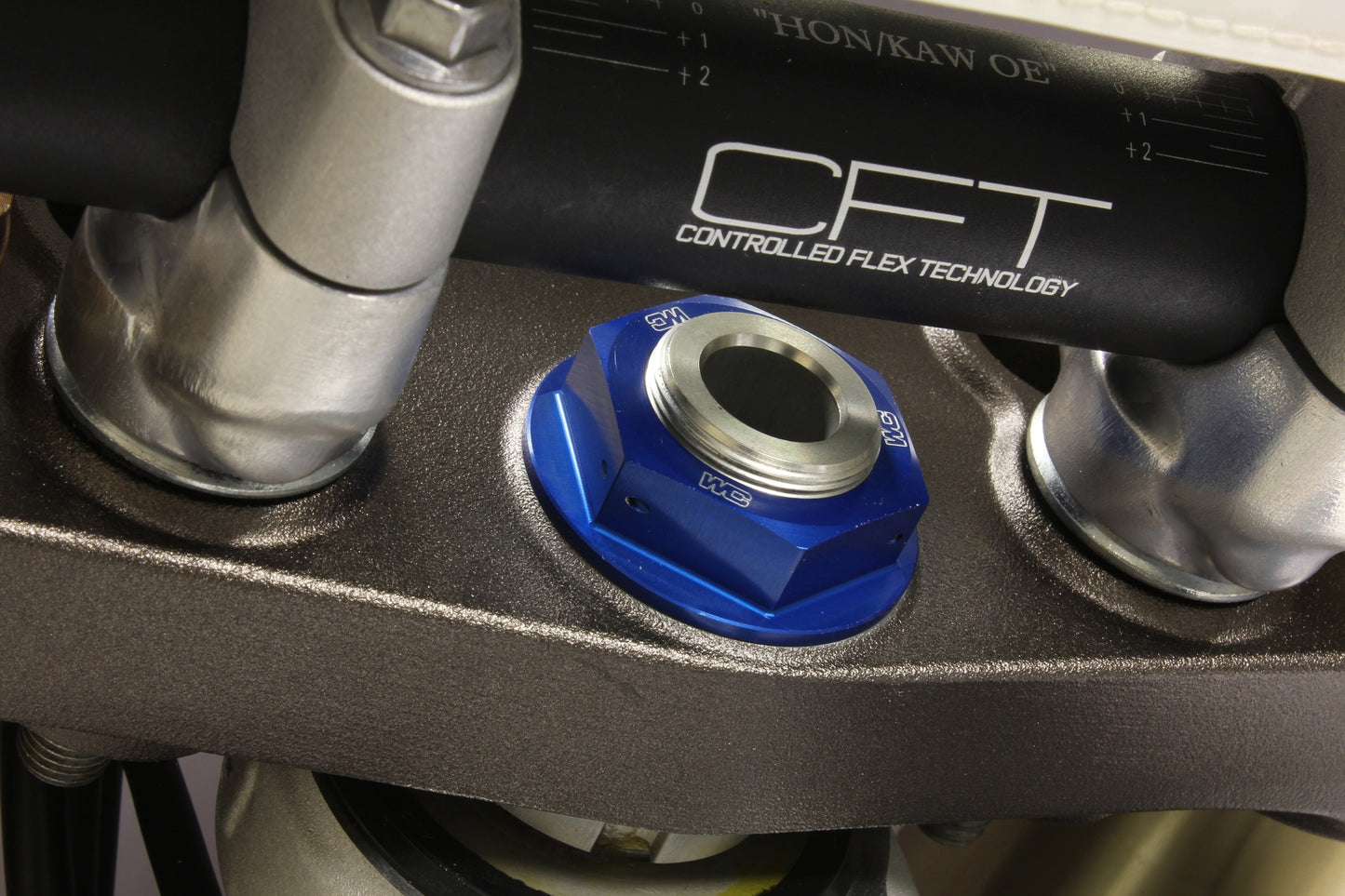 Works Connection Steering Stem Nut - Blue