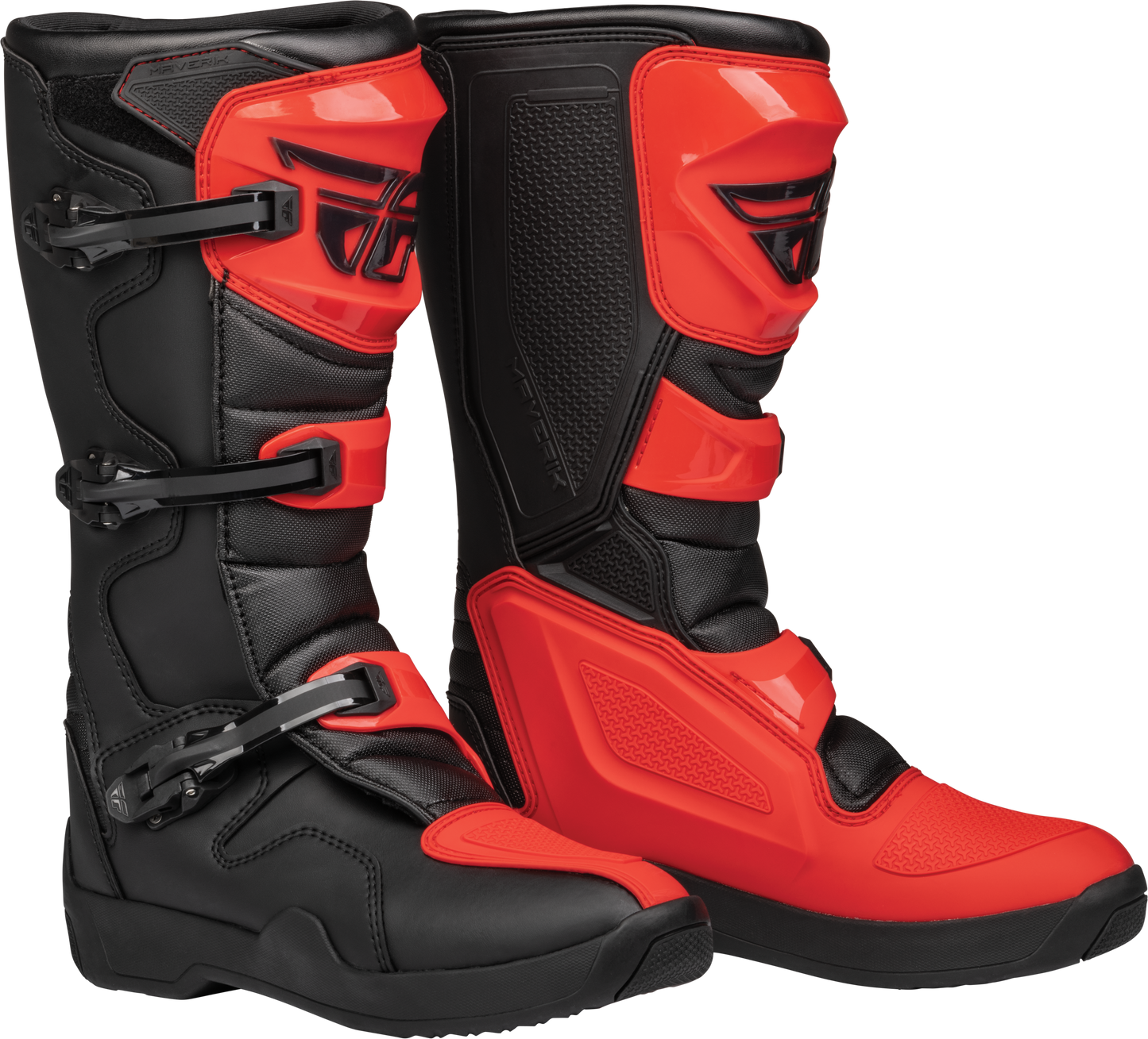 Fly Maverik LT Boots - Red / Black