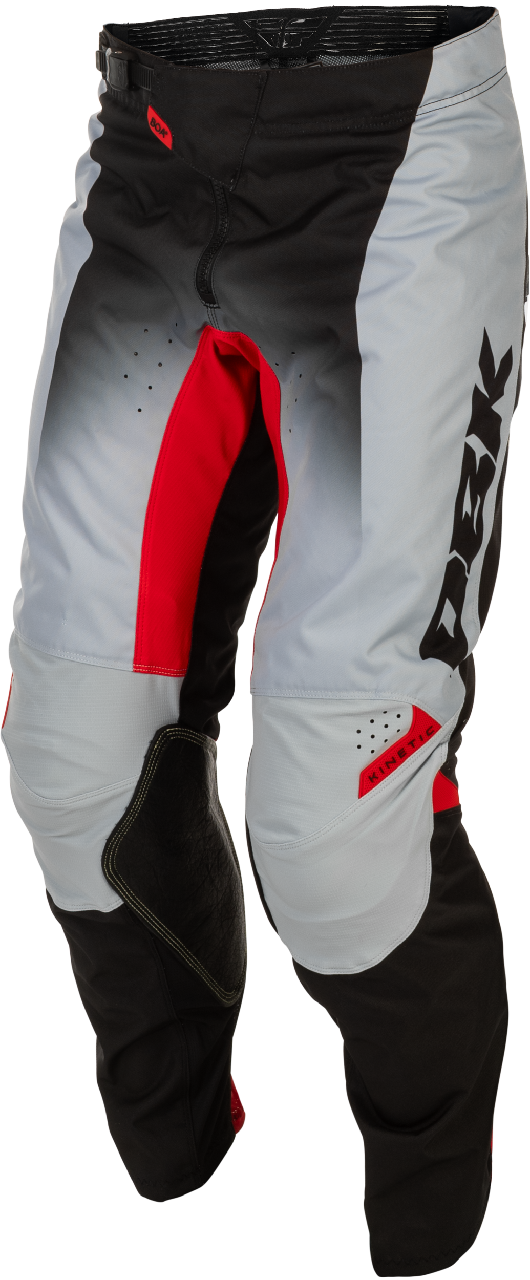 Fly MX26 Youth Kinetic DBK Pants - Grey / Black / Red