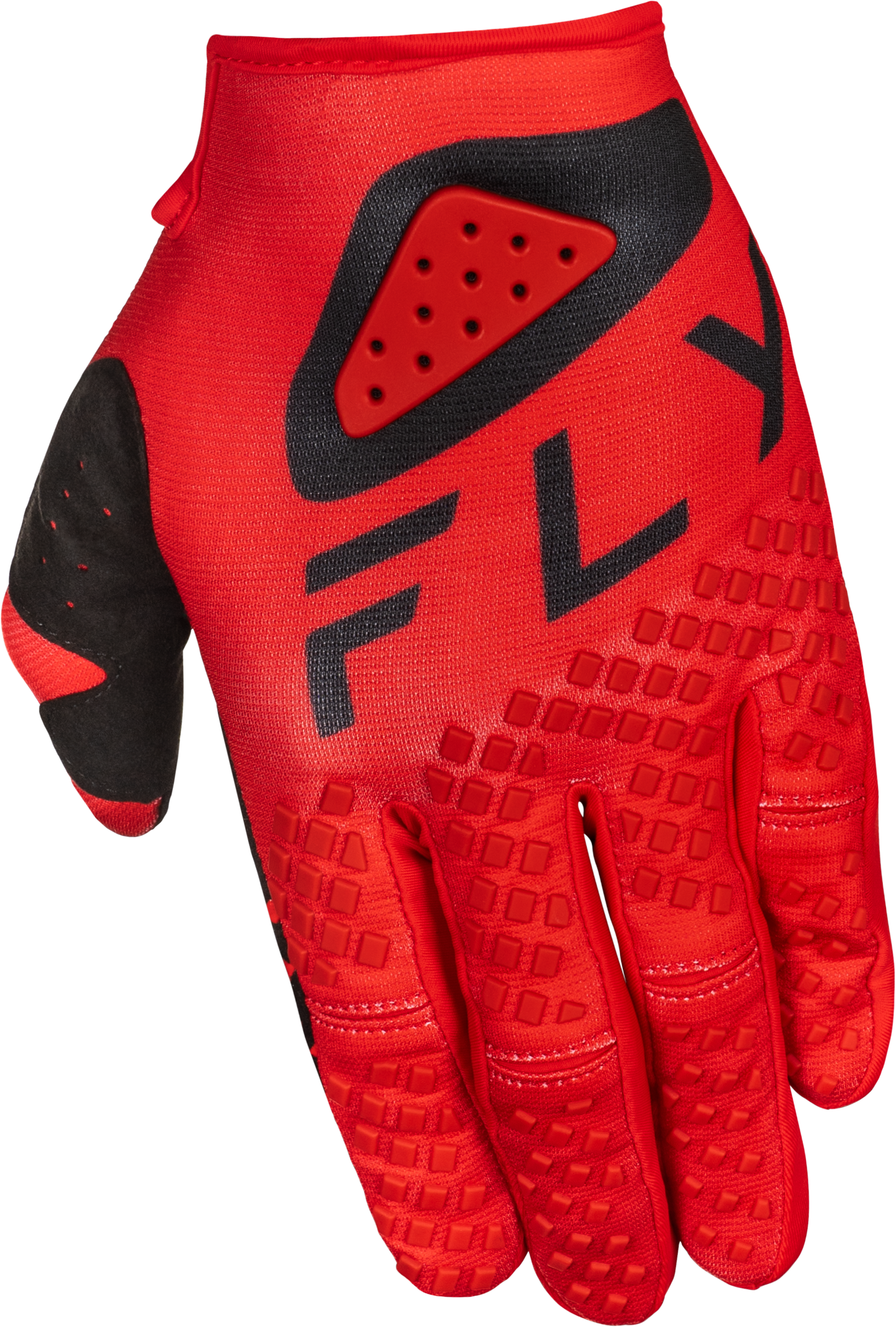 Fly MX25 Youth Kinetic Center Gloves - Red / Black