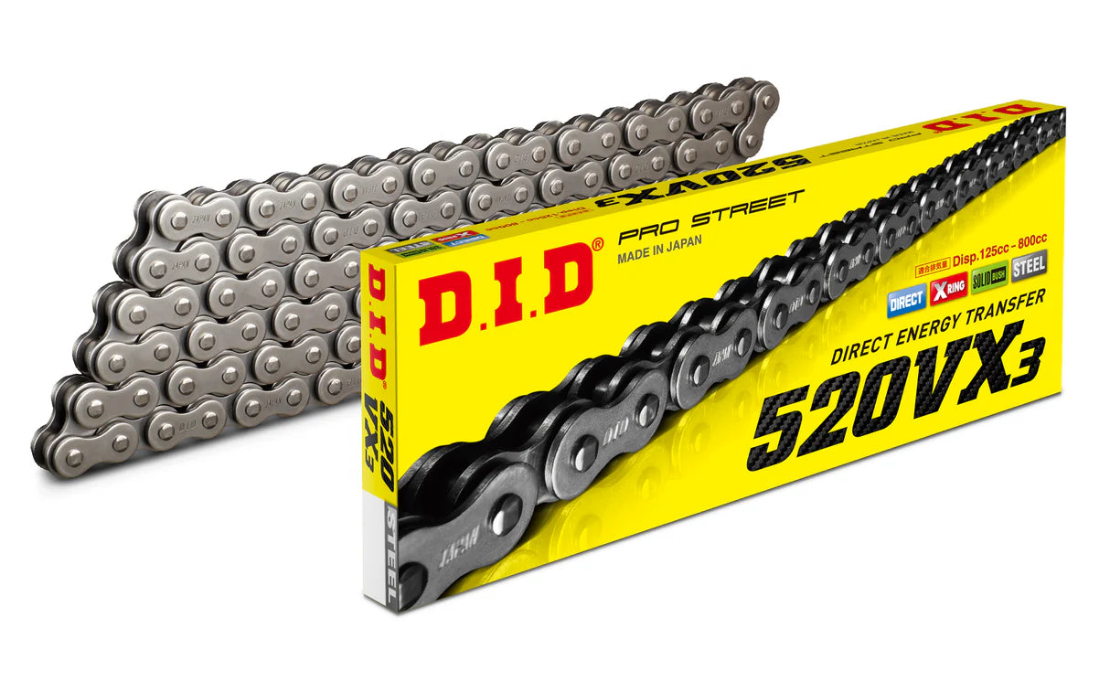 D.I.D Pro Street X-Ring Drive Chain 520VX3 120L FB