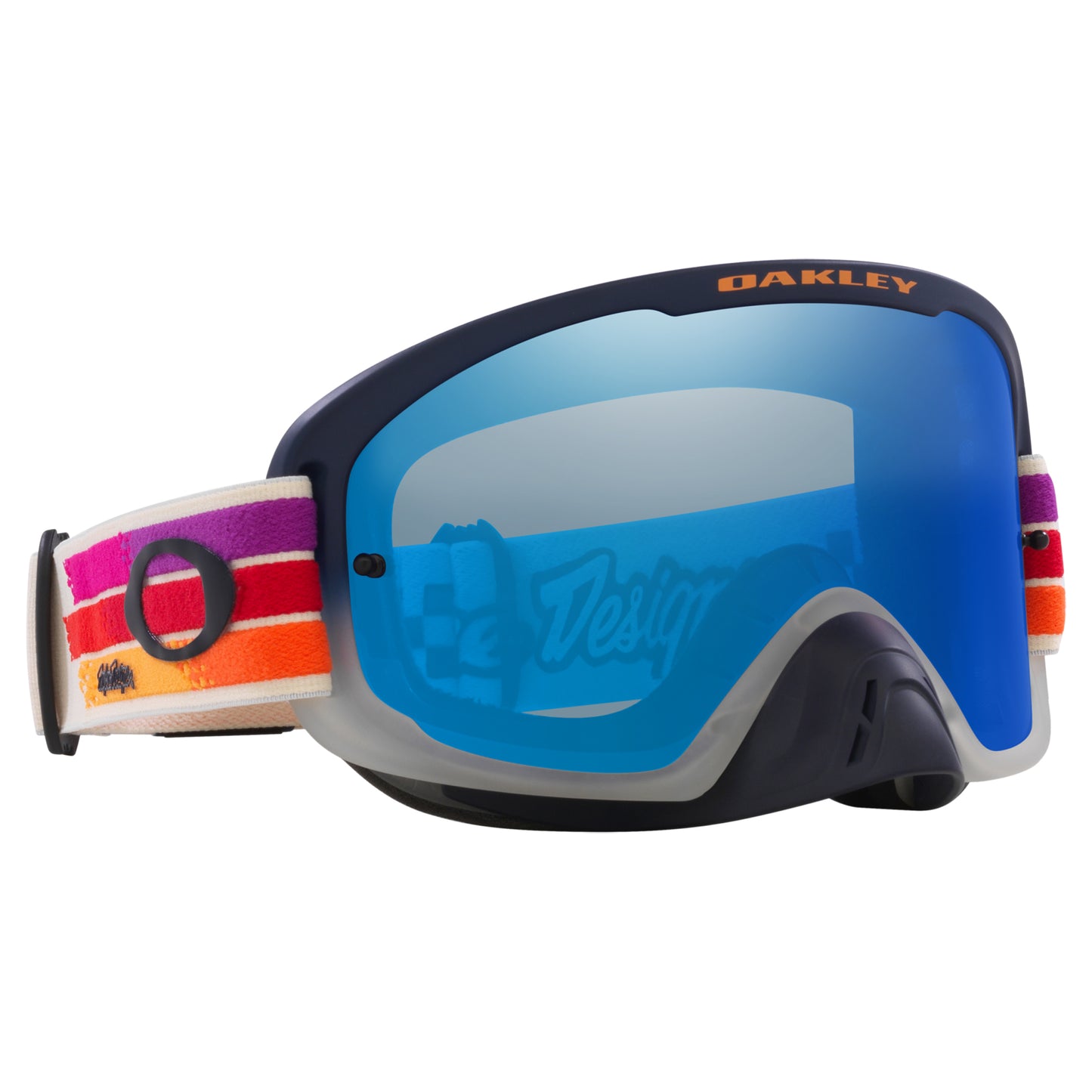 Oakley O Frame 2.0 Pro MX Goggles Troy Lee Designs Vanilla Sunrise - Black Ice Iridium