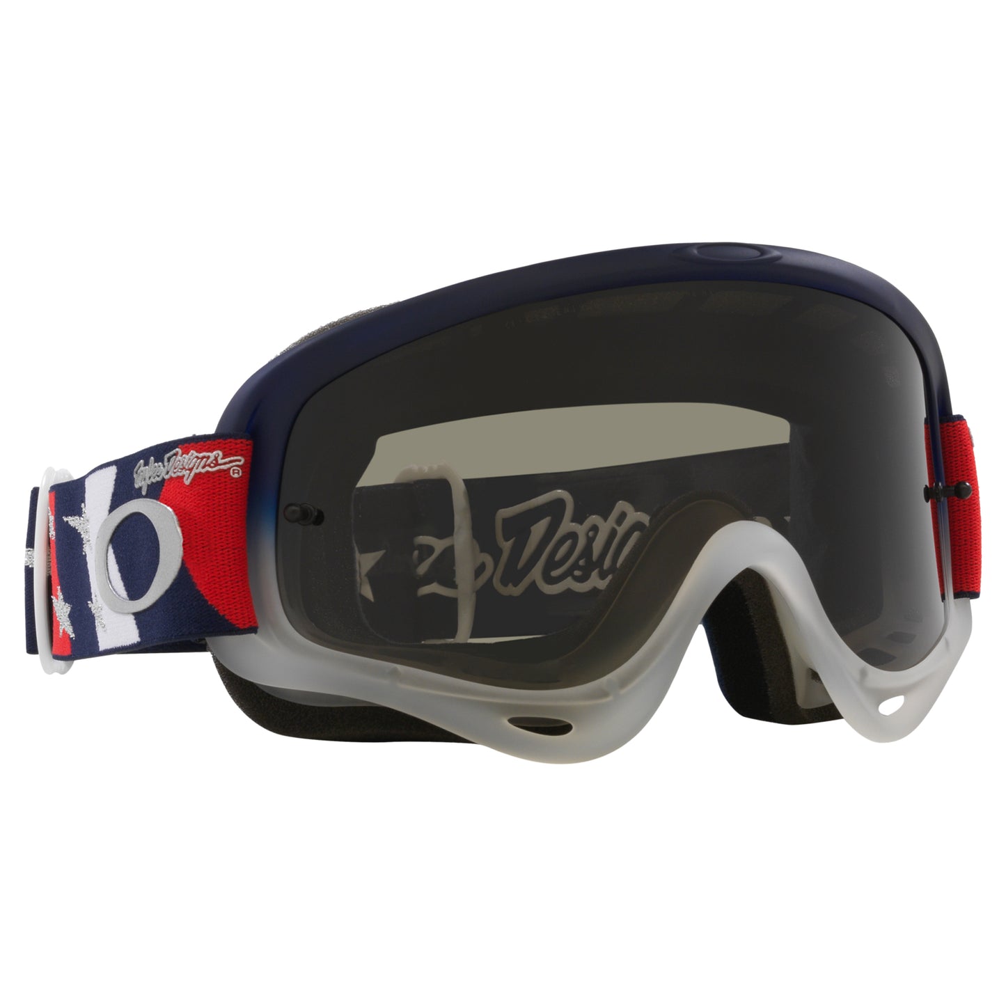 Oakley O Frame MX Goggles Troy Lee Designs RWB Stars - Dark Grey