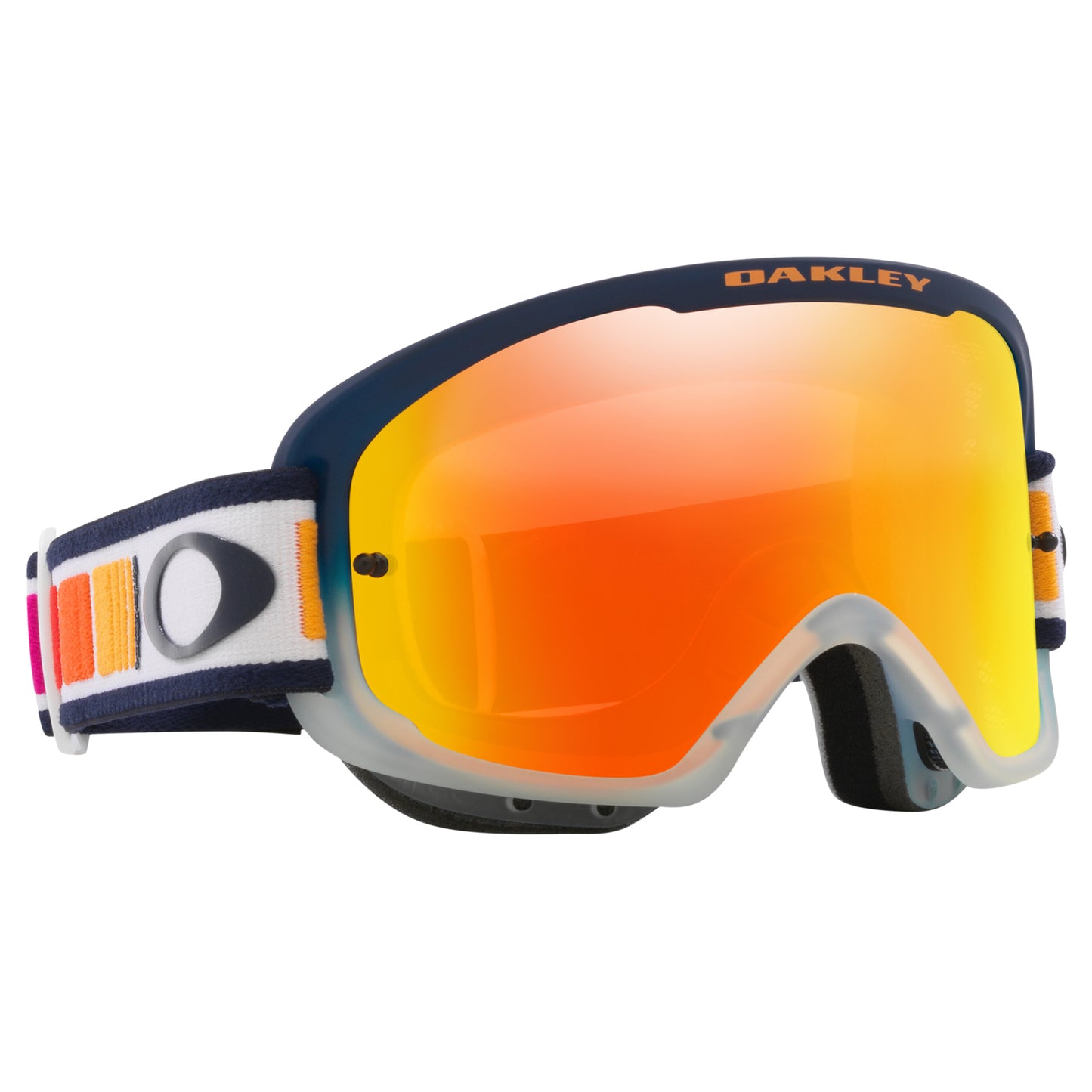 Oakley O Frame 2.0 Pro MTB Goggles Troy Lee Designs Orange Blocks - Fire Iridium