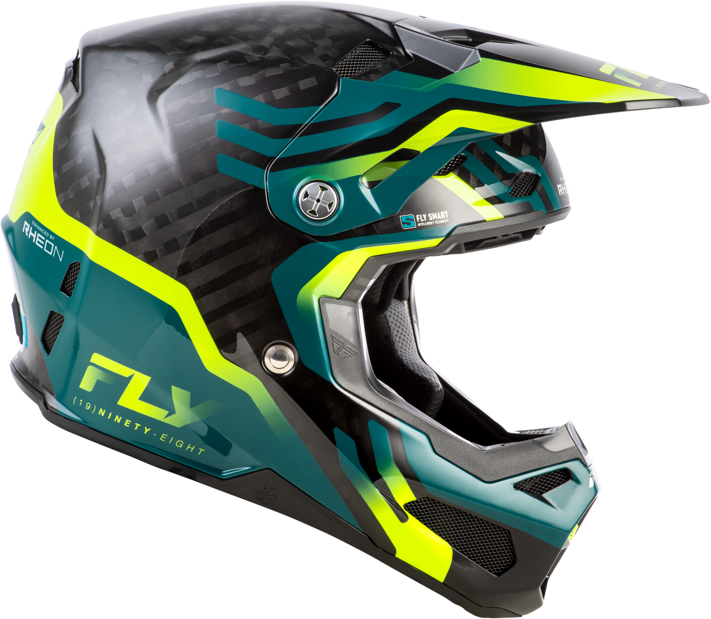 Fly Youth Large Formula S Byte Helmet - Black / Teal