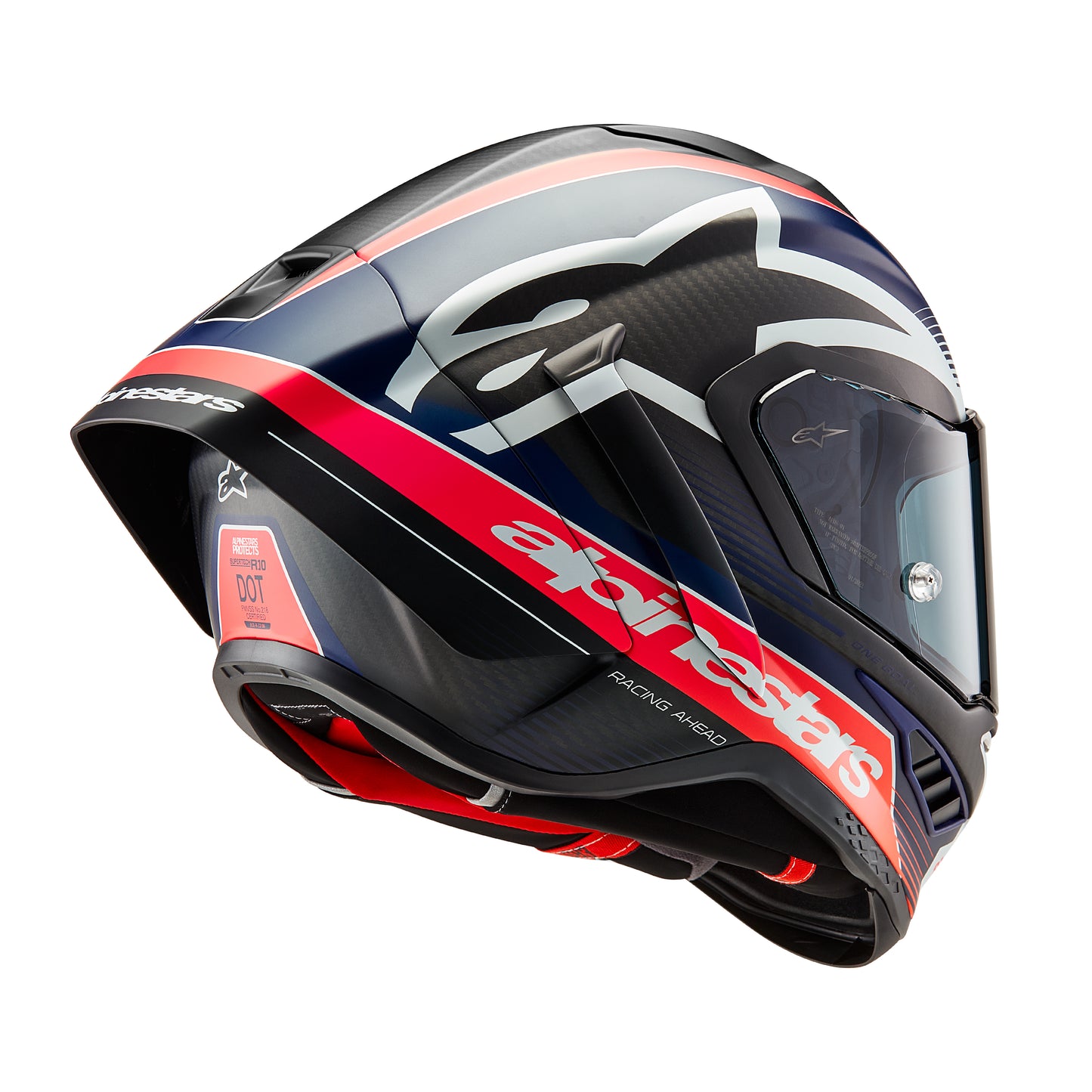 Alpinestars Supertech SR10 Helmet - Team Carbon Red / Yellow / Blue