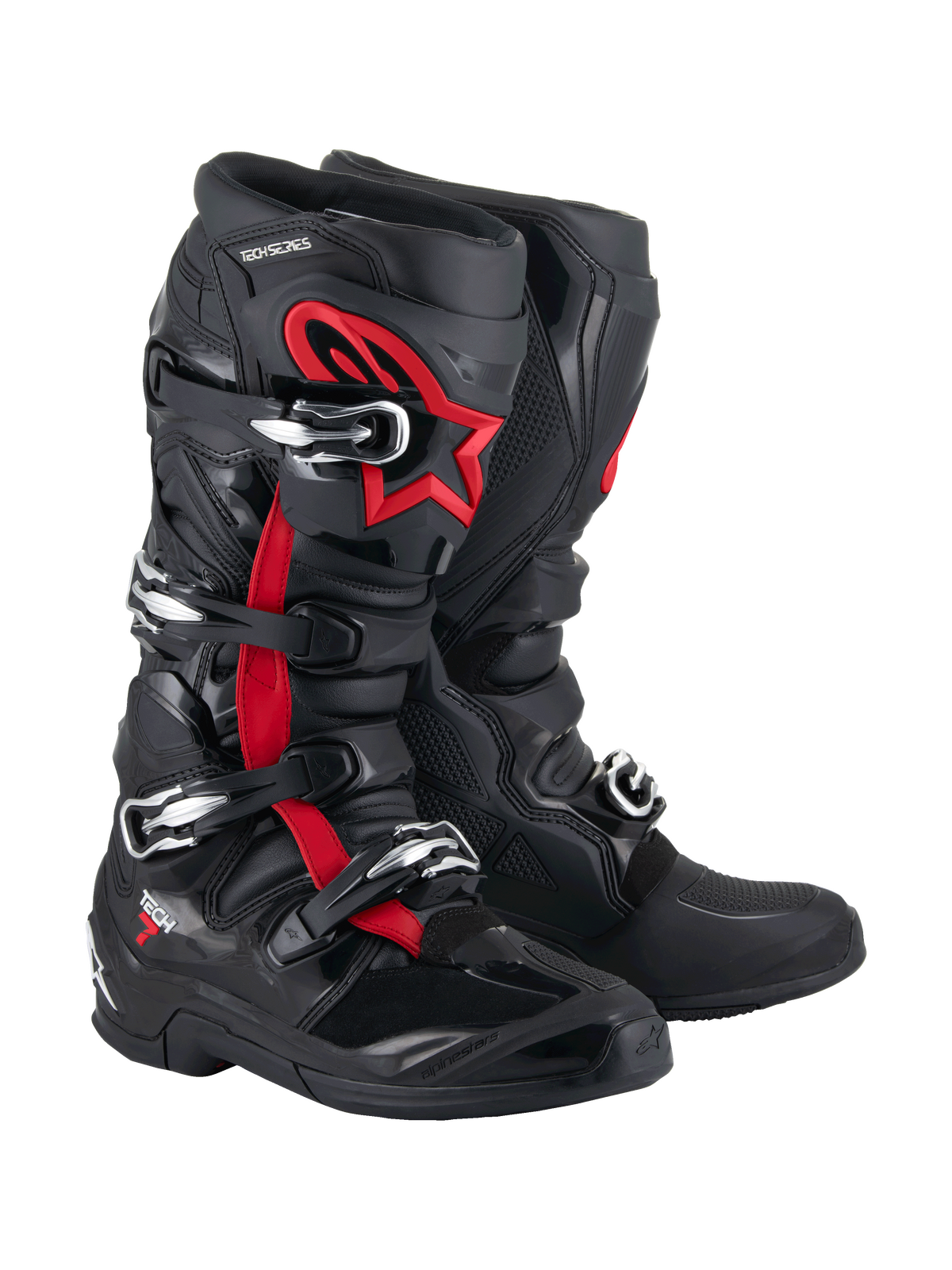 Alpinestars MX25 Tech 7 Boots - Black / Fluro Red