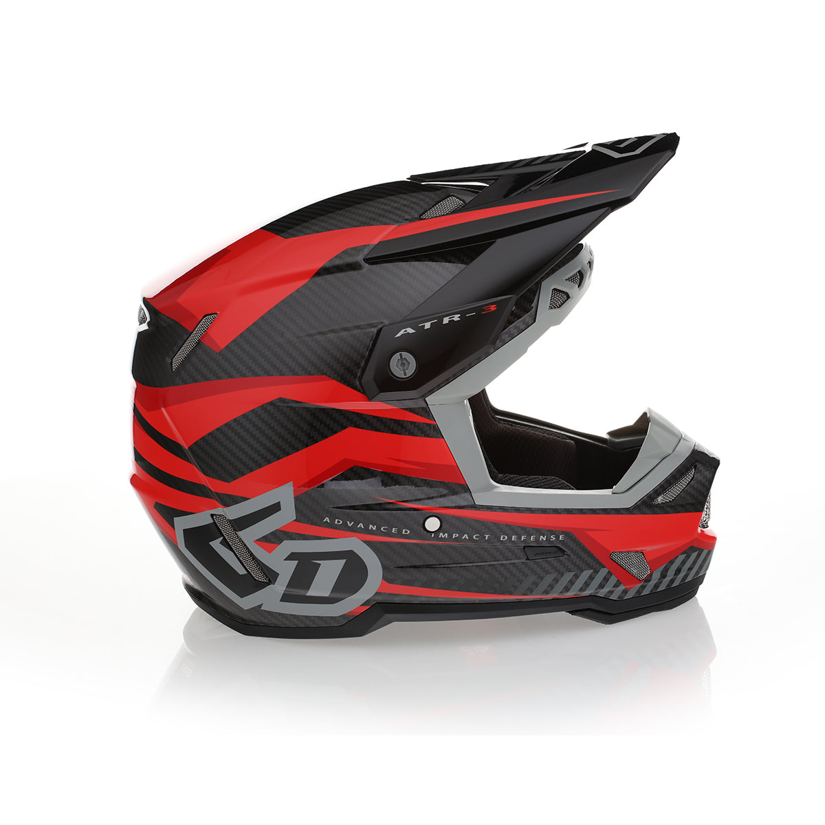 6D ATR-3 Helmet Rival - Gloss Red