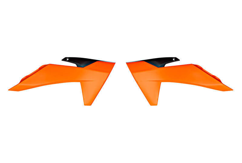 Rtech Radiator Shrouds - Orange / Black