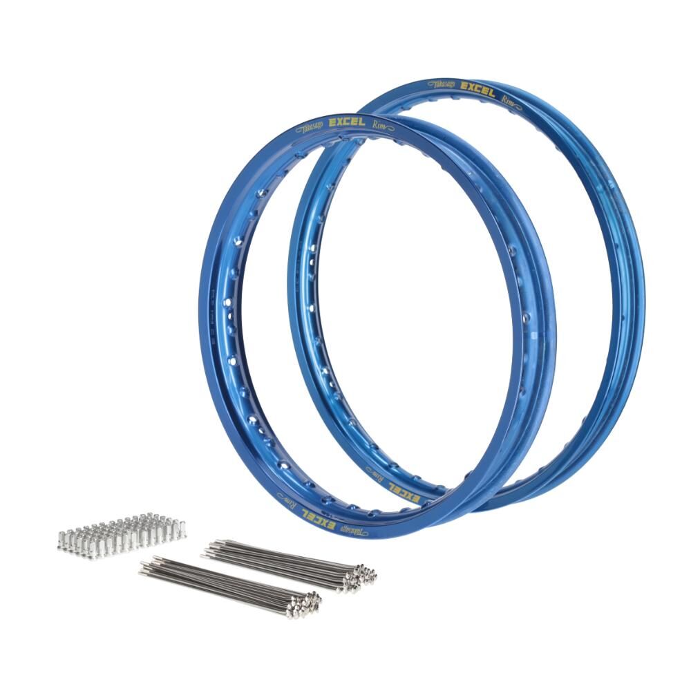 Excel Rim & Spoke Kit (21x1.60 / 19x2.15) - Blue