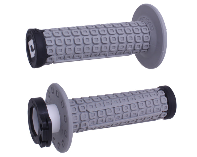 ODI MX V2 Nomad D30 Lock On Grips - Grey / White