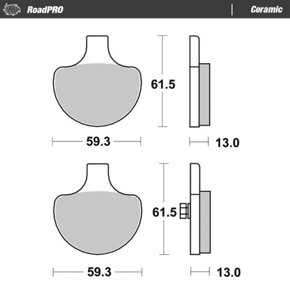 Moto-Master Ceramic Right Front Brake Pads