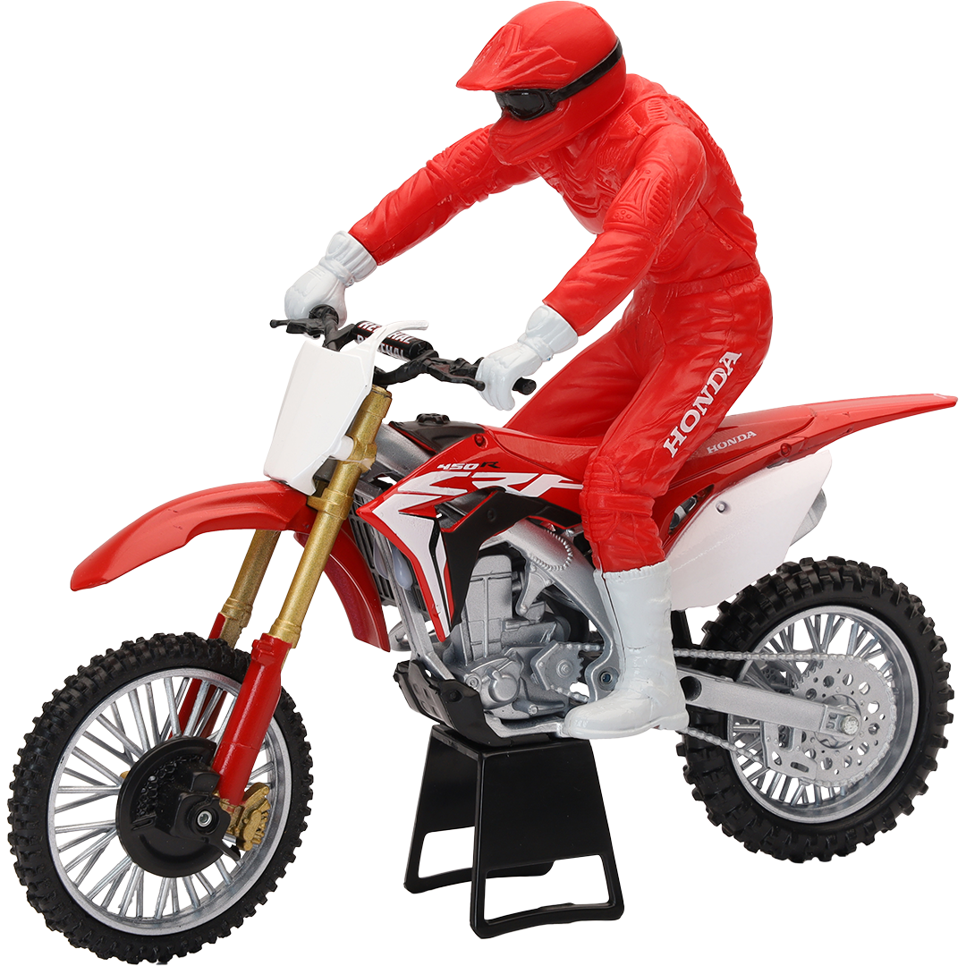 NewRay Toy Model Honda CRF 450R With Rider (1:12 Scale)