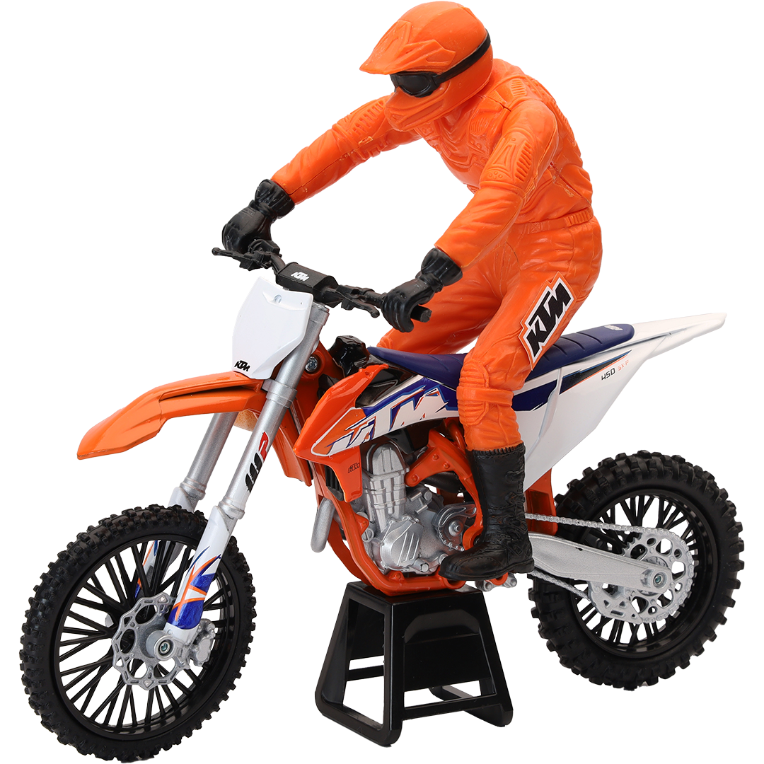 NewRay Toy Model KTM 450 SX-F With Rider (1:12 Scale)