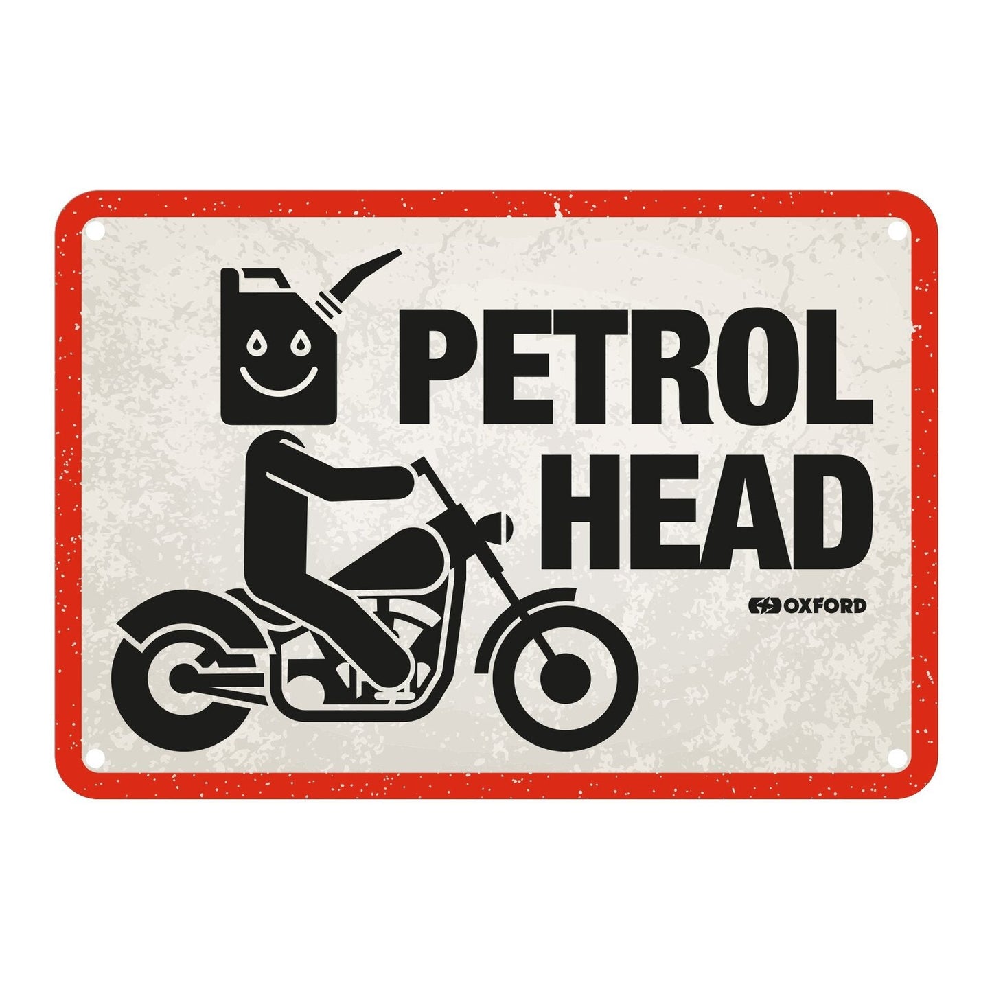Oxford Metal Sign Petrol Head - 30cm x 20cm