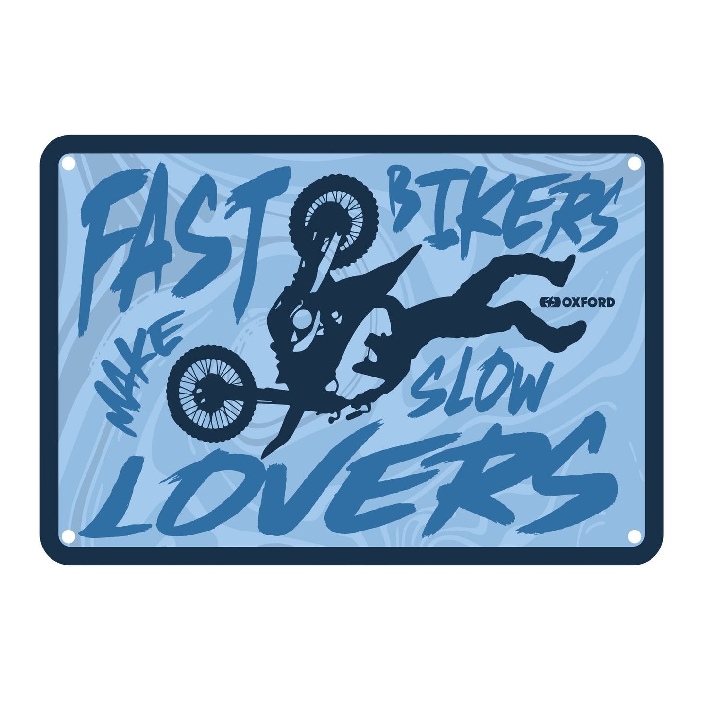 Oxford Metal Sign Fast Bikers - 30cm x 20cm