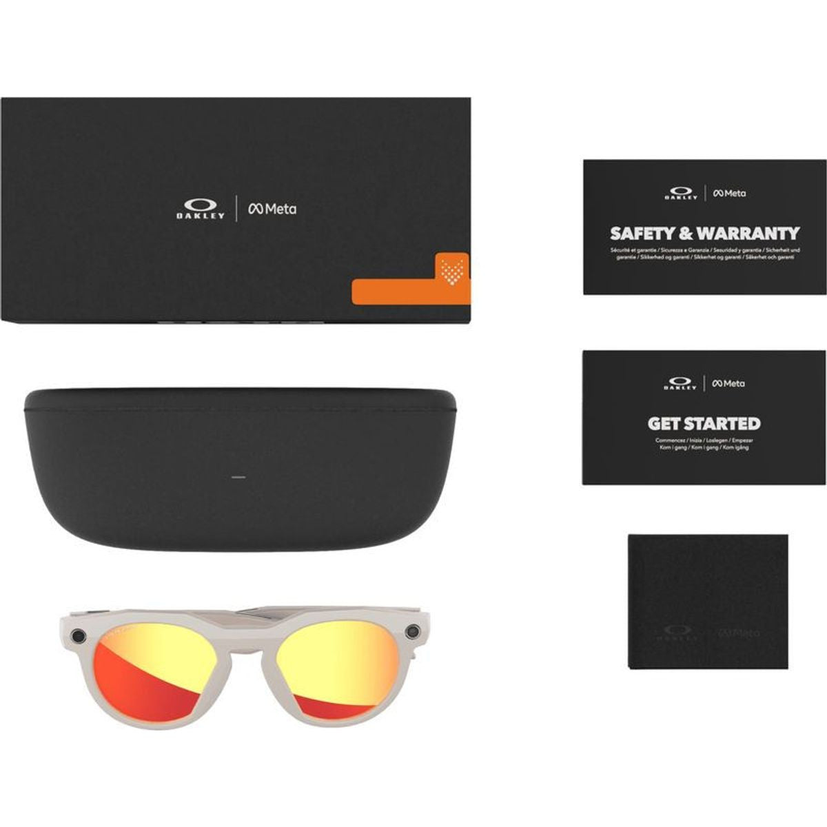 Oakley Meta HSTN Glasses - Warm Grey Prizm Ruby
