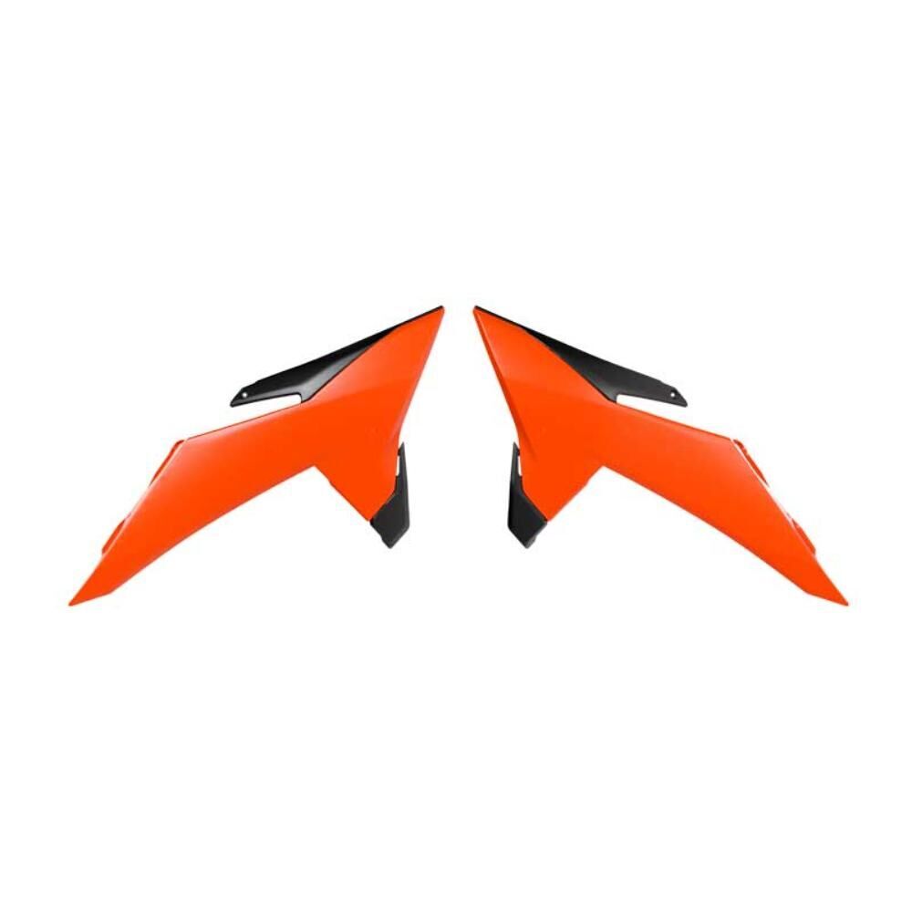 Rtech Radiator Shrouds - Neon Orange / Black
