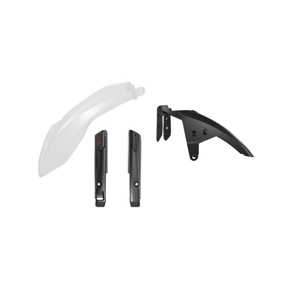 Rtech Front Fender & Fork Guard Kit - White / Black