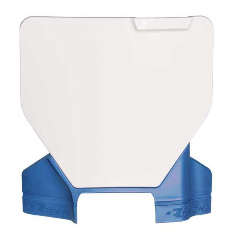 Rtech Front Number Plate - White / Blue