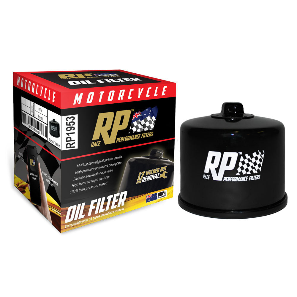 Race Performance Motorcycle Oil Filter - RP1953 KN-1953