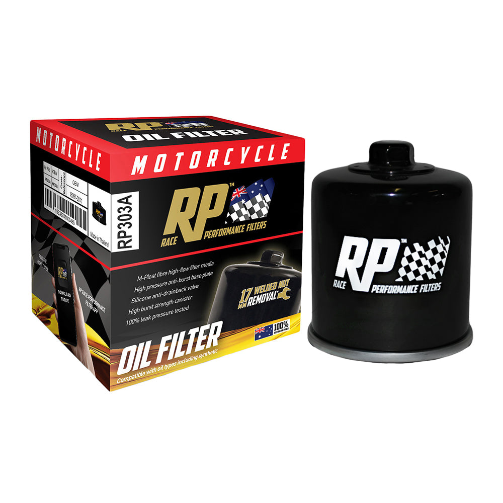 Race Performance Motorcycle Oil Filter - RP303A KN-303A