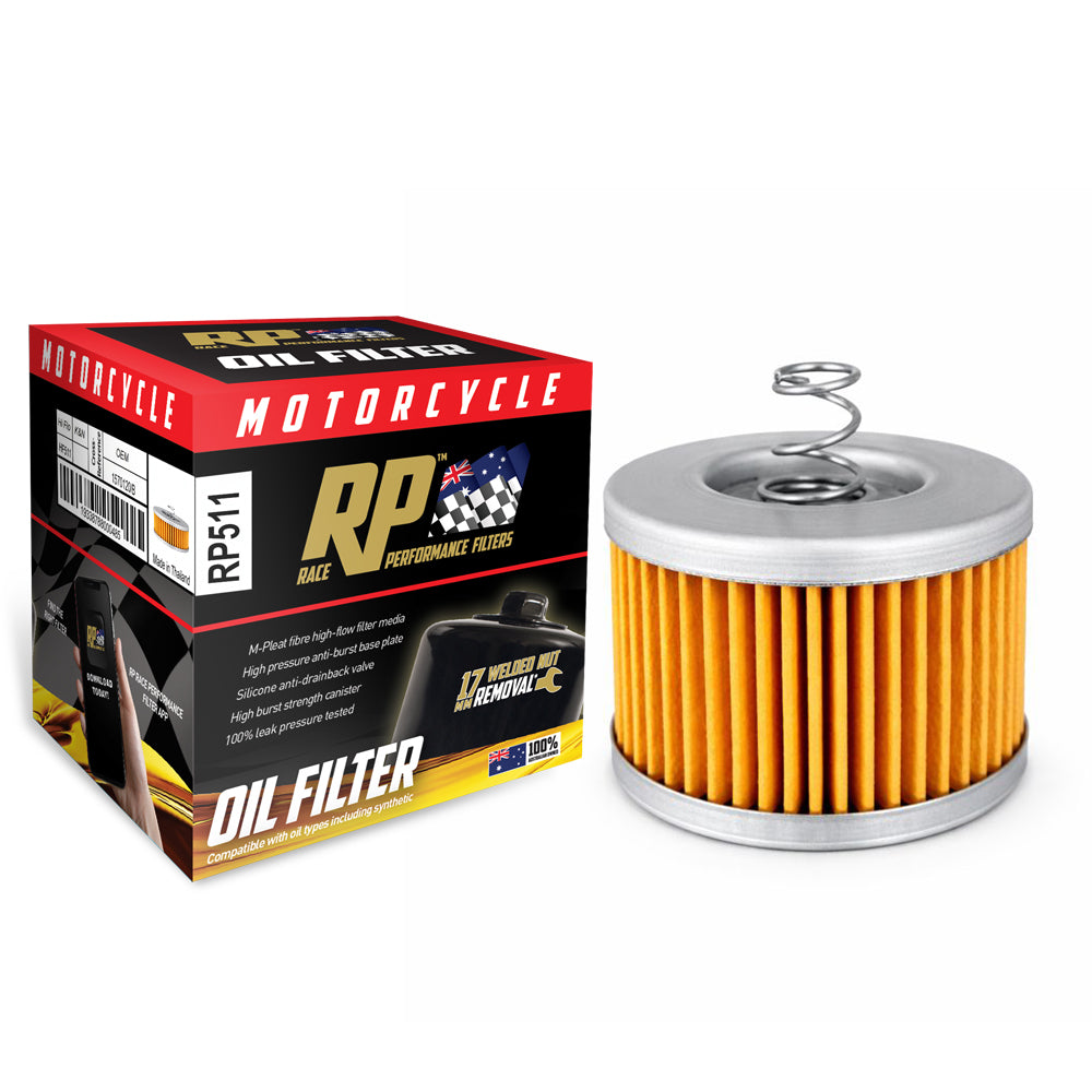 Race Performance Motorcycle Oil Filter - RP511 KN-511