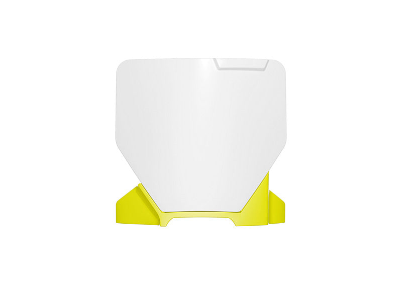Rtech Front Number Plate - White / Yellow