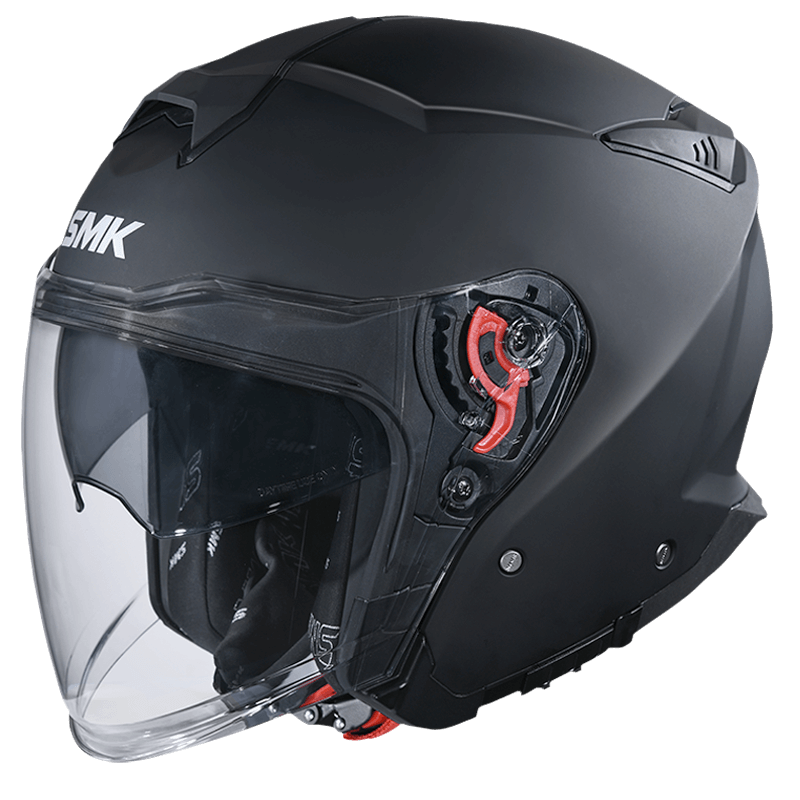 SMK GTJ Open Face Helmet - Matt Black MA200