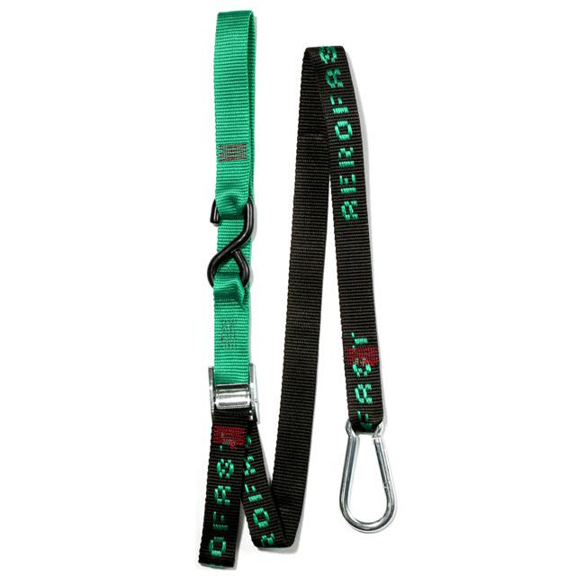 Aerofast MC37K Karabiner Tie Down 37mm - Green / Black (2 pack)