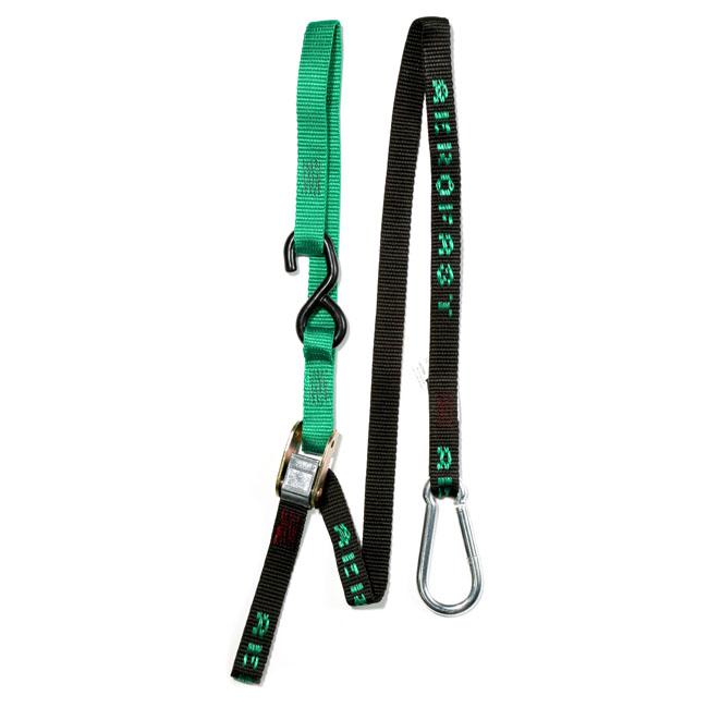 Aerofast MC2K Karabiner Tie Down 25mm - Green / Black (2 pack)
