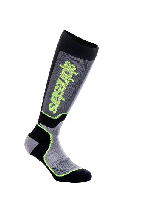 Alpinestars MX24 Youth MX Plus Socks - Black / Grey Yellow