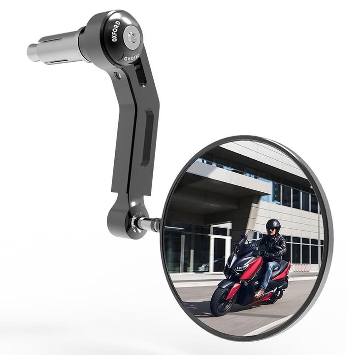 Oxford Premium Bar End Mirror Right - Black
