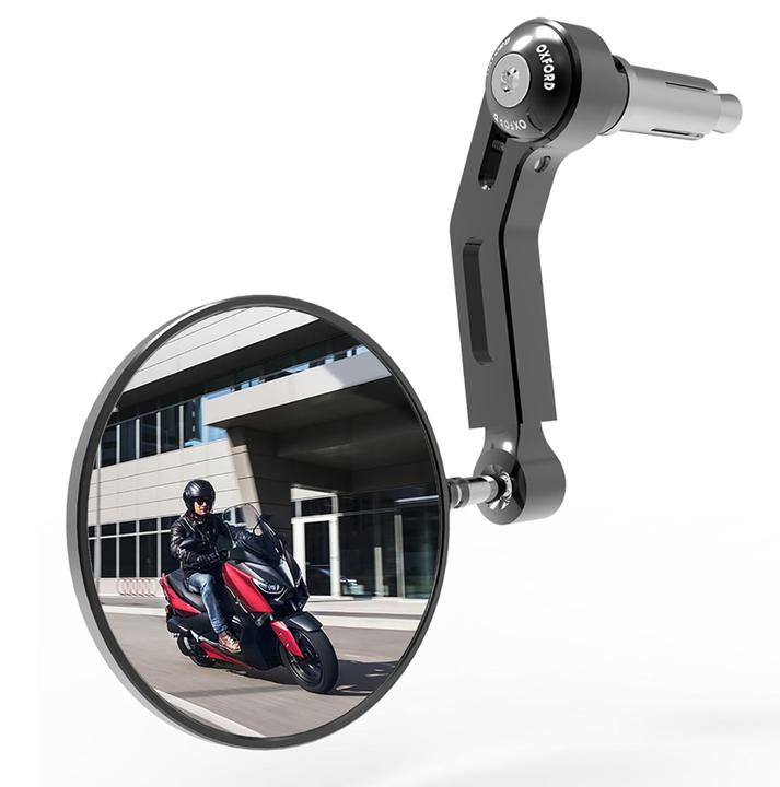 Oxford Premium Bar End Mirror Left - Black