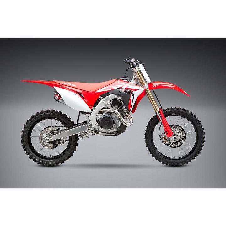 Yoshimura Honda CRF450R/Rx 17-20 RS-9T Stainless Full Exhaust, W/ Stainless Mufflers