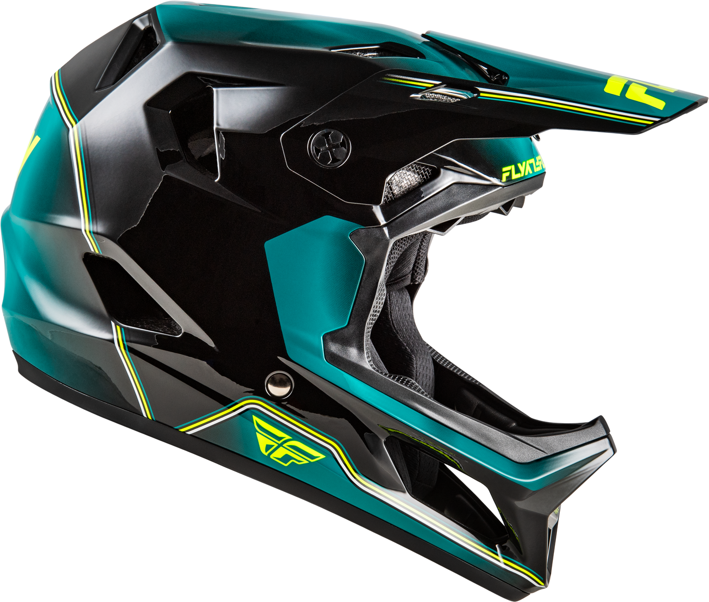 Fly Youth Rayce MTB Helmet - Teal / Hi-Vis