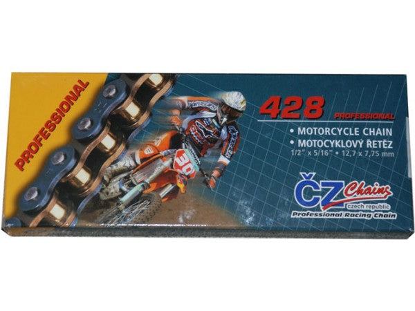 CZ Chains - 428 130L MX Race Chain - Gold