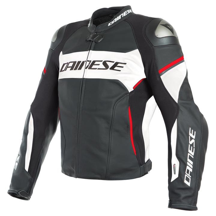 Dainese Racing 3 D-Air Perforated Airbag Jacket - Black / White Lava Red