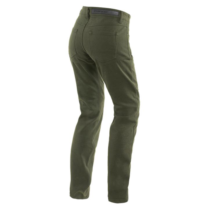 Dainese Casual Aramid Armoured Regular Women's Textile Pants - Olive Green