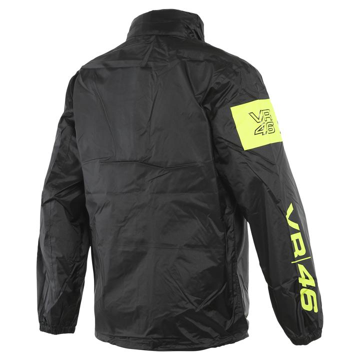 Dainese VR46 Rain Jacket - Black Fluro Yellow