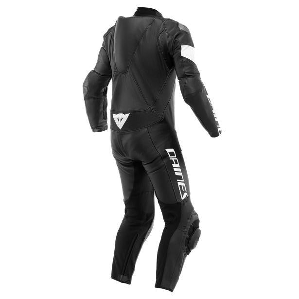 Dainese Tosa 1-Piece Perforated Leather Racing Suit - Black / White