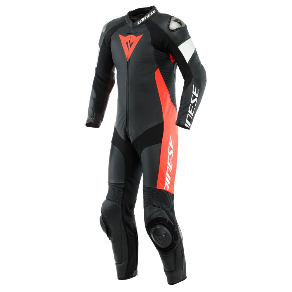 Dainese Tosa 1-Piece Perforated Leather Racing Suit - Black / Red / White
