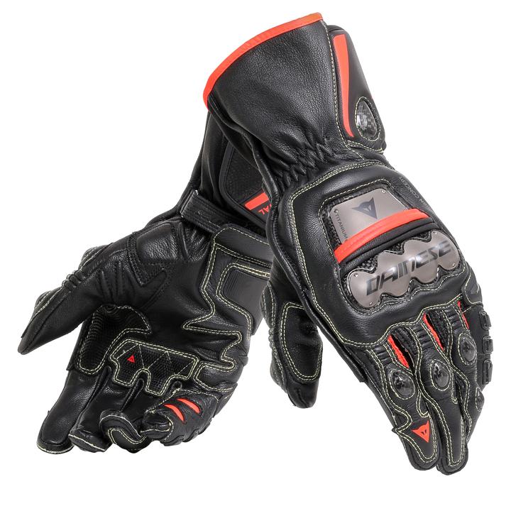 Dainese Full Metal 6 Gloves - Black Fluro Red