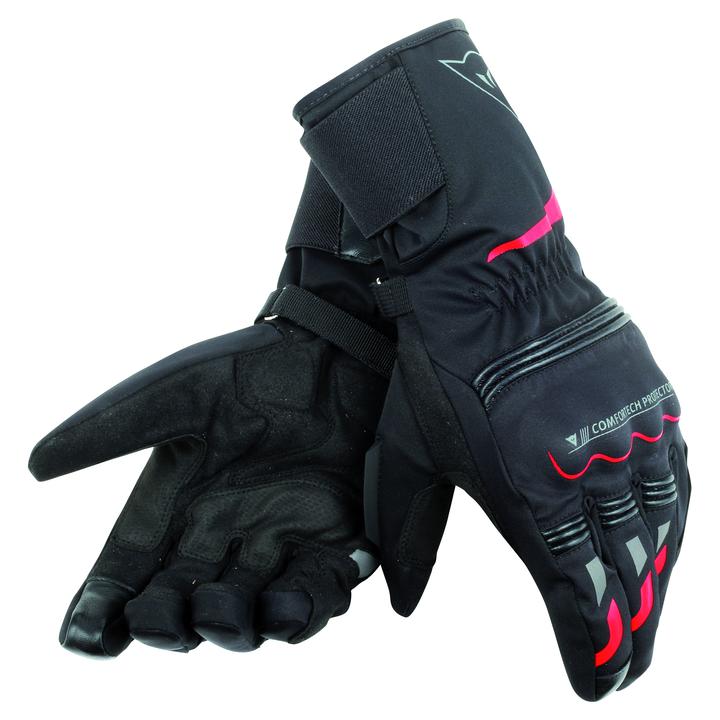 Dainese Tempest D-Dry Long Gloves - Black / Red