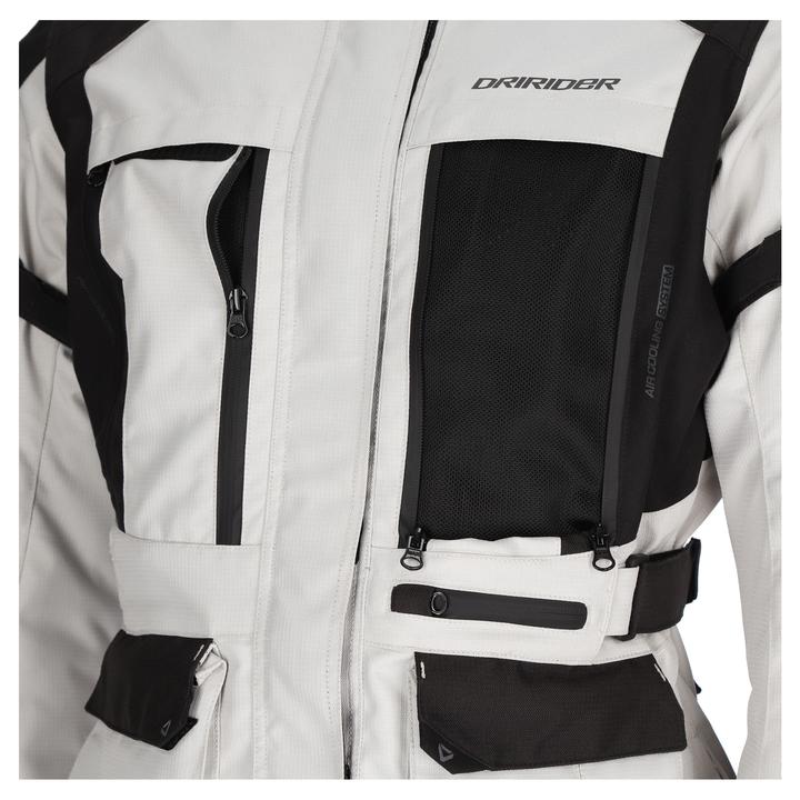 Dririder Explorer Women's Jacket - Light Grey / Black