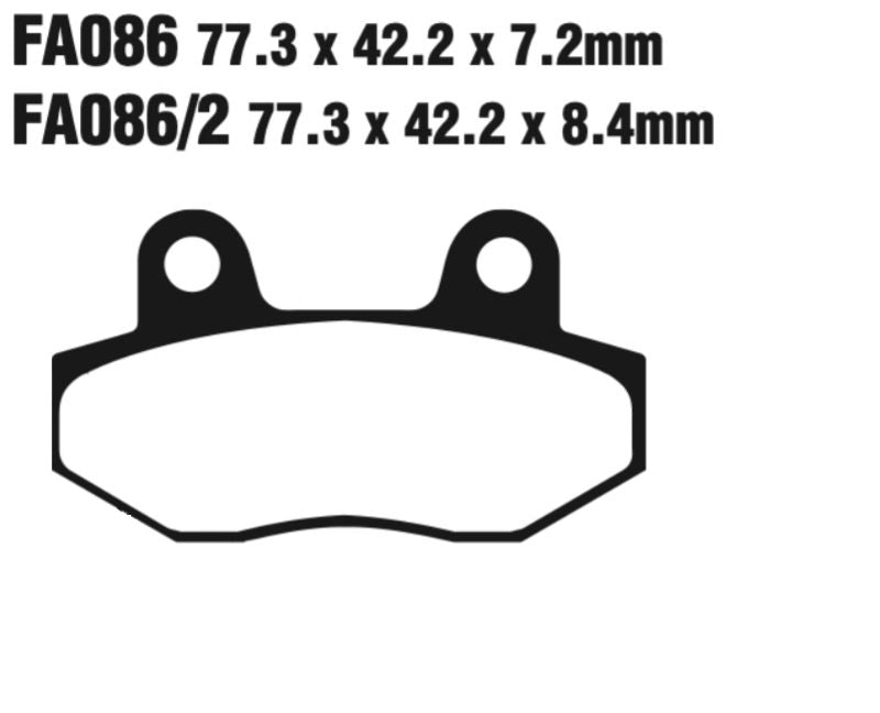 EBC Double-H Sintered Disc Pad Set - FA086HH