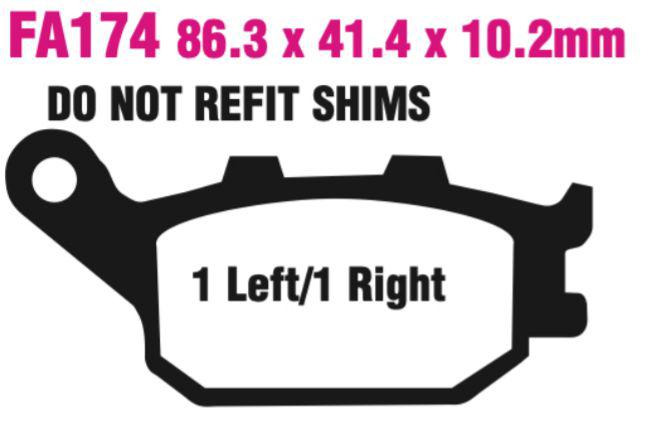 EBC Double-H Sintered Disc Pad Set - FA174HH
