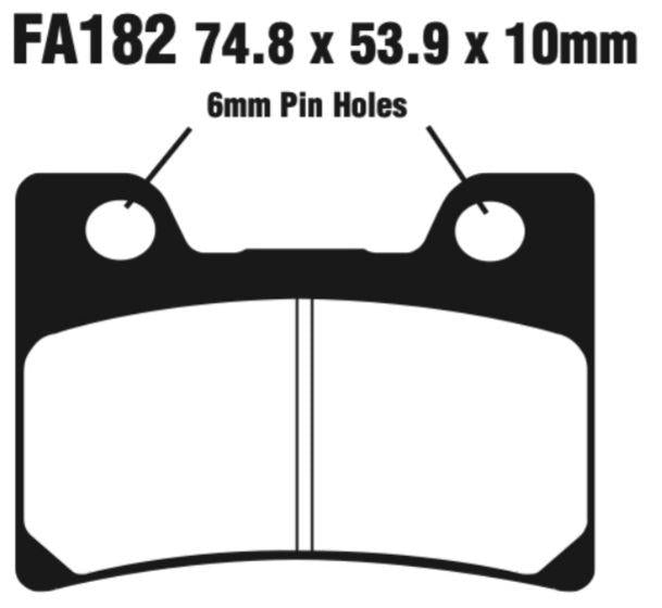 EBC Double-H Sintered Disc Pad Set - FA182HH
