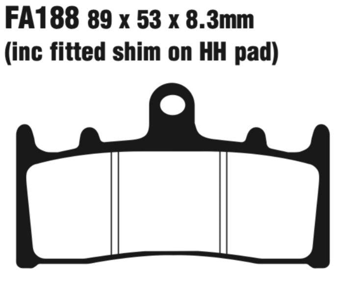 EBC Double-H Sintered Disc Pad Set - FA188HH