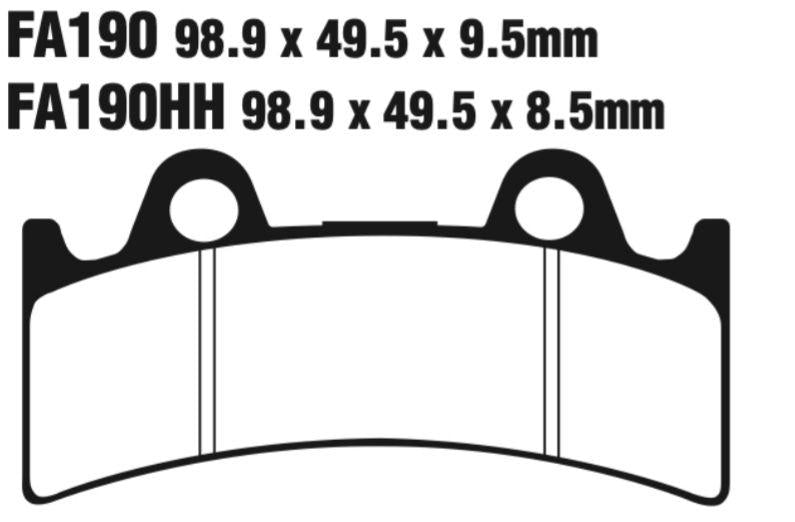 EBC Double-H Sintered Disc Pad Set - FA190HH